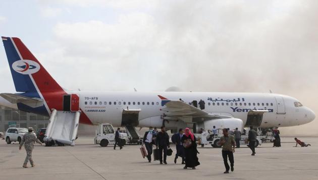 At least 22 people were killed and dozens more wounded in Wednesday’s attack on Aden airport.(REUTERS)