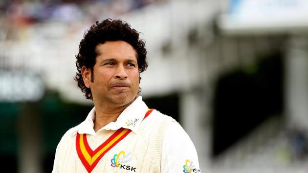 Sachin Tendulkar of MCC looks on prior to the MCC and Rest of the World match at Lord's Cricket Ground.(Getty Images)