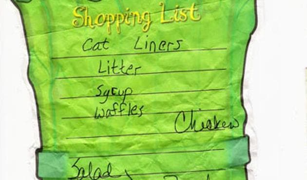 Among the 3,500-odd found shopping lists on Grocerylists.org is this colourful one from 1986. What does an analysis of all the discarded lists show? That for many, mayonnaise is a challenge to spell. (IMAGE COURTESY GROCERYLISTS.ORG) Among the 3,500-odd found shopping lists on Grocerylists.org is this colourful one from 1986. What does an analysis of all the discarded lists show? That for many, mayonnaise is a challenge to spell. (IMAGE COURTESY GROCERYLISTS.ORG)