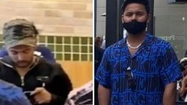 Screengrabs from the video posted by Singh (L), Photo of Rishabh Pant posted by Singh (R)(HT Collage)