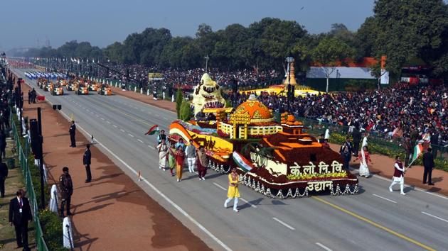 The parade this year will be shorter, involve fewer participants and only a fourth of the usual number of spectators will be allowed at Rajpath, with the ceremonial event being curtailed because of the Covid-19 pandemic. (Image used for representation).(HT PHOTO.)