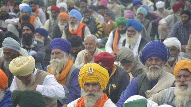 Demonstrators camped on a blocked section of a highway in protest against new farm laws, near Ghazipur border (Delhi-Ghaziabad).(Photo by Sakib Ali /Hindustan Times) Demonstrators camped on a blocked section of a highway in protest against new farm laws, near Ghazipur border (Delhi-Ghaziabad).(Photo by Sakib Ali /Hindustan Times)