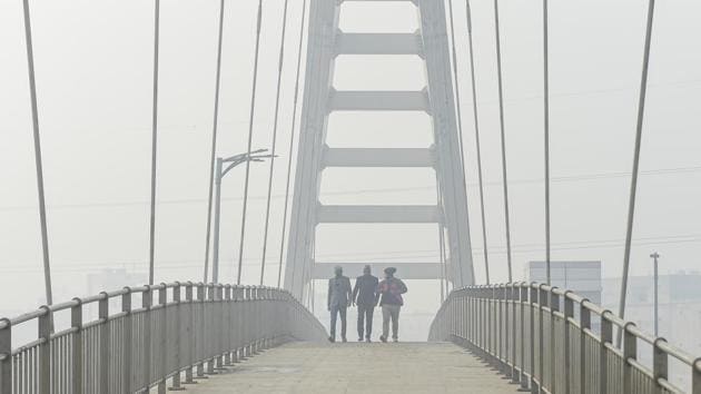 Weather department scientist says the improvement in air quality in Delhi will be visible from Saturday morning. (PTI) Weather department scientist says the improvement in air quality in Delhi will be visible from Saturday morning. (PTI)