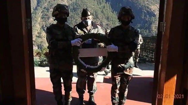 CDS General Bipin Rawat pays tribute to fallen heroes at the Walong war memorial in Arunachal Pradesh. (Image via Twitter) CDS General Bipin Rawat pays tribute to fallen heroes at the Walong war memorial in Arunachal Pradesh. (Image via Twitter)