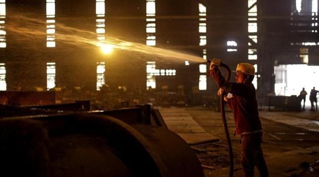 The year-end performance also includes the best single-day production of 15,180 tonnes hot metal on December 30, and a record dispatch of 16,552 tonnes saleable steel on the last day of 2020.(Bloomberg file photo)