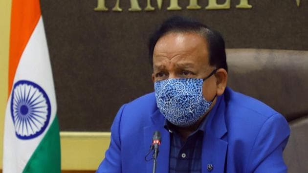 The Union health minister also urged citizens to not pay attention to rumours as the vaccination drive was underway.(ANI Photo) The Union health minister also urged citizens to not pay attention to rumours as the vaccination drive was underway.(ANI Photo)