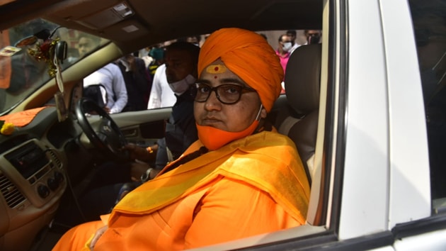 BJP MP Pragya Singh Thakur arrives at the Special NIA Court in Mumbai(Anshuman Poyrekar/HT Photo) BJP MP Pragya Singh Thakur arrives at the Special NIA Court in Mumbai(Anshuman Poyrekar/HT Photo)