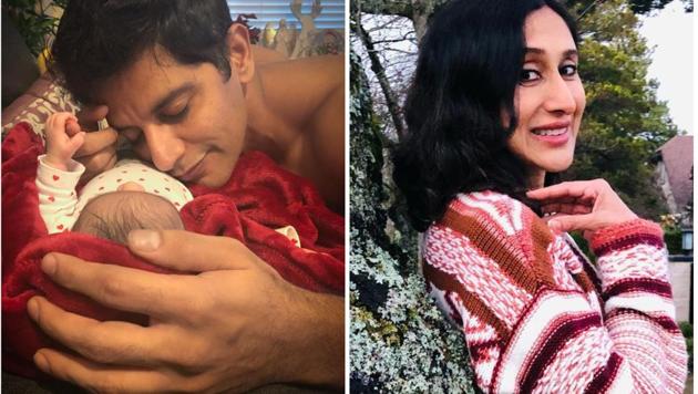 Karanvir Bohra posted a cute picture with his newborn daughter.