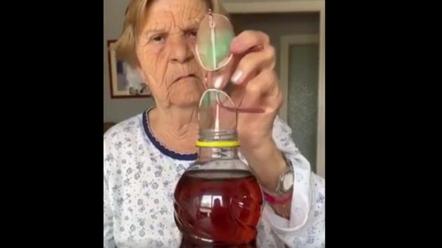 The image shows granny attempting the magic trick. (Reddit) The image shows granny attempting the magic trick. (Reddit)