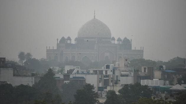 A view of Humayun's Tomb after morning rain in New Delhi, India, on Sunday, January 3, 2021. (Amal KS/HT PHOTO) A view of Humayun's Tomb after morning rain in New Delhi, India, on Sunday, January 3, 2021. (Amal KS/HT PHOTO)
