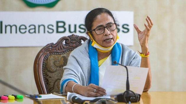 West Bengal chief minister Mamata Banerjee on Monday that her government will soon convene a session of the state assembly to pass a resolution against the three farm laws passed by Parliament(PTI)