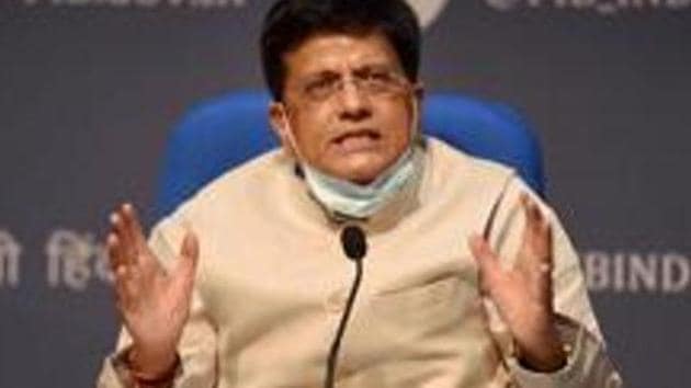 Union Railways Minister Piyush Goyal shared a video of the double stack container train.(PTI file photo)