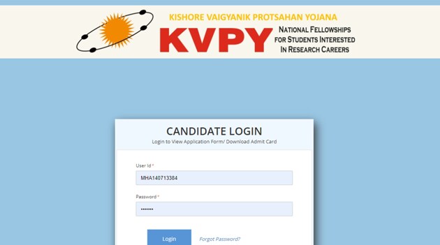 IISc KVPY admit card 2020.(Screengrab)