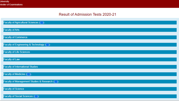 AMU entrance exam results 2020.(Screengrab) AMU entrance exam results 2020.(Screengrab)