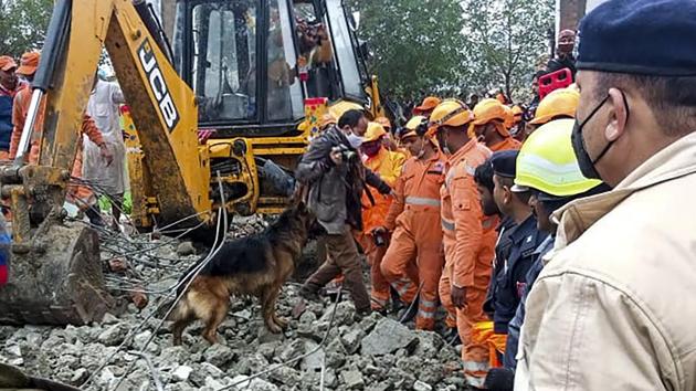 Rescue operation carried out by NDRF personnel. (representational image)(PTI) Rescue operation carried out by NDRF personnel. (representational image)(PTI)