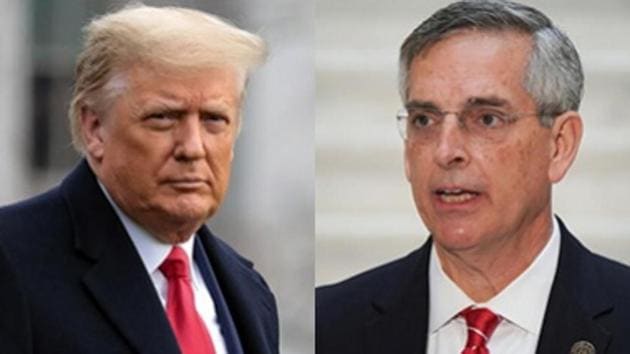 President Trump and Georgia Secretary of State Brad Raffensperger. (Reuters File Photos) President Trump and Georgia Secretary of State Brad Raffensperger. (Reuters File Photos)