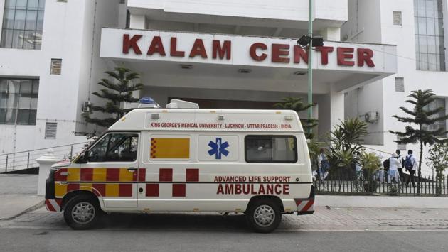 A view of Kalam center at King George Medical University, one of the venues for the dry run of Covid-19 vaccination programme in Lucknow on January 2. 9,975,958 people have recovered from the viral disease as of January 5, pushing the national recovery rate to 96.32%. (Dheeraj Dhawan / HT Photo) 