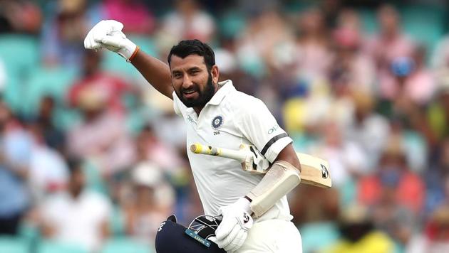Cheteshwar Pujara of India celebrates after reaching his century during day one of the Fourth Test match in the series between Australia and India at Sydney Cricket Ground on January 03, 2019 in Sydney, Australia.(Getty Images) Cheteshwar Pujara of India celebrates after reaching his century during day one of the Fourth Test match in the series between Australia and India at Sydney Cricket Ground on January 03, 2019 in Sydney, Australia.(Getty Images)