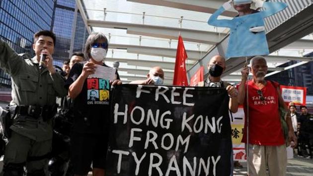 The mass arrests, including of former lawmakers, were the largest crackdown on Hong Kong’s democracy movement since the law was imposed by China. (Reuters file photo) The mass arrests, including of former lawmakers, were the largest crackdown on Hong Kong’s democracy movement since the law was imposed by China. (Reuters file photo)