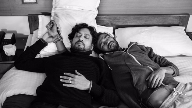 Irrfan Khan napping with son Babil in an old picture.