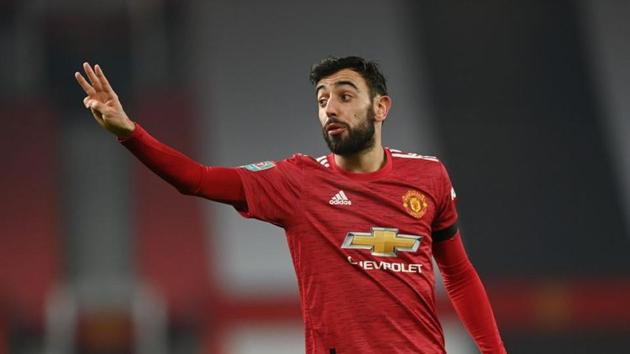 Soccer Football - Carabao Cup - Semi Final - Manchester United v Manchester City - Old Trafford, Manchester, Britain - January 6, 2021 Manchester United's Bruno Fernandes(Pool via REUTERS)