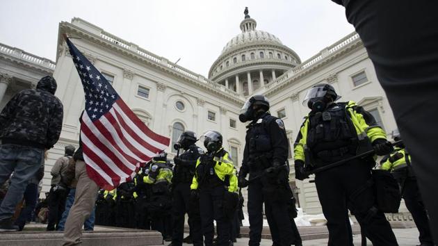 The Capitol Police force describes its mission as protecting “Congress, Members of Congress, employees, visitors, and Congressional buildings and grounds from crime, disruption, and terrorism.”(AP) The Capitol Police force describes its mission as protecting “Congress, Members of Congress, employees, visitors, and Congressional buildings and grounds from crime, disruption, and terrorism.”(AP)