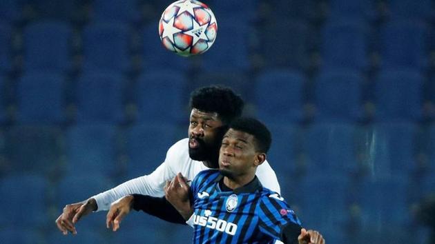 FILE PHOTO: Soccer Football - Champions League - Group D - Atalanta v FC Midtjylland - Stadio Atleti Azzurri, Bergamo, Italy - December 1, 2020 FC Midtjylland's Manjrekar James in action with Atalanta's Amad Diallo REUTERS/Alessandro Garofalo/File Photo(REUTERS)