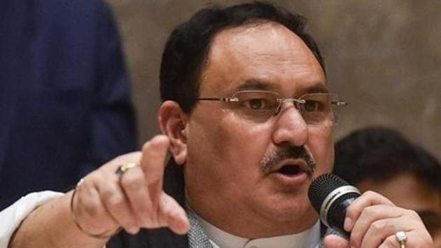 BJP national president JP Nadda, who won high praise from Prime Minister Narendra Modi for the party’s performance in the Bihar assembly election, has been leading the West Bengal poll strategy as well.(PTI PHOTO.) BJP national president JP Nadda, who won high praise from Prime Minister Narendra Modi for the party’s performance in the Bihar assembly election, has been leading the West Bengal poll strategy as well.(PTI PHOTO.)