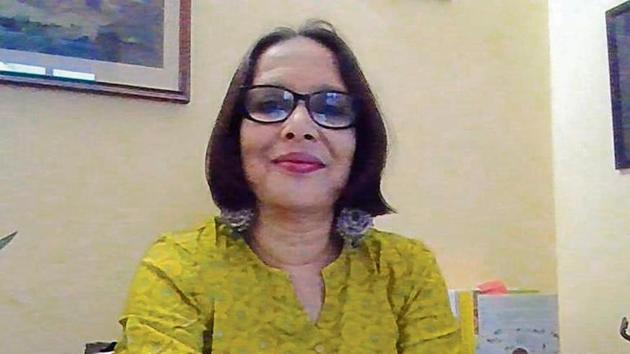 Principal Dr. Manimala Roy ( in pic) chose the topic of the symposium -- Digital Learning: An Equaliser or a Divider in the Time of the Pandemic Principal Dr. Manimala Roy ( in pic) chose the topic of the symposium -- Digital Learning: An Equaliser or a Divider in the Time of the Pandemic