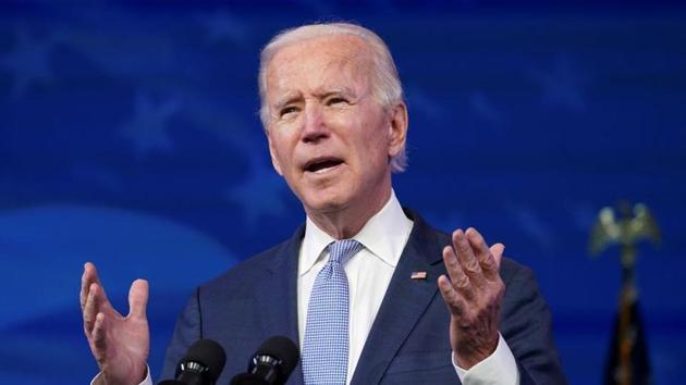 US President-elect Joe Biden speaks to mediapersons.(REUTERS) US President-elect Joe Biden speaks to mediapersons.(REUTERS)