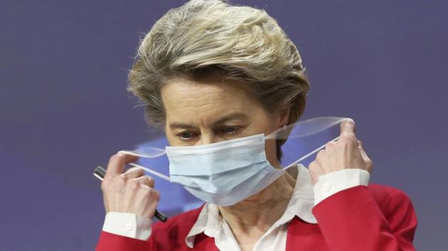 Ursula von der Leyen said 75 million of these new doses would be available by the second quarter of the year and the remaining doses would be delivered in the third and fourth quarters.(AP) Ursula von der Leyen said 75 million of these new doses would be available by the second quarter of the year and the remaining doses would be delivered in the third and fourth quarters.(AP)