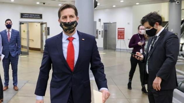 US Senator Ben Sasse (R-NE), told CBS News on Friday he would “definitely consider” any articles of impeachment because the president “disregarded his oath of office.”(REUTERS) US Senator Ben Sasse (R-NE), told CBS News on Friday he would “definitely consider” any articles of impeachment because the president “disregarded his oath of office.”(REUTERS)