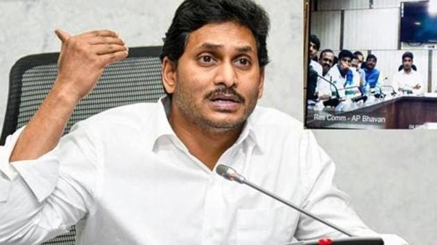 Andhra Pradesh chief minister YS Jagan Mohan Reddy also announced several development projects from inside the temple premises.(PTI) Andhra Pradesh chief minister YS Jagan Mohan Reddy also announced several development projects from inside the temple premises.(PTI)