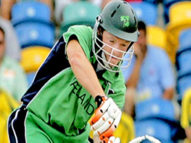 Ireland's Niall O'Brien is clean bowled