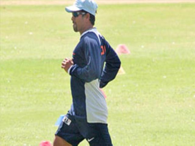 Sachin runs during the last day of the training camp.