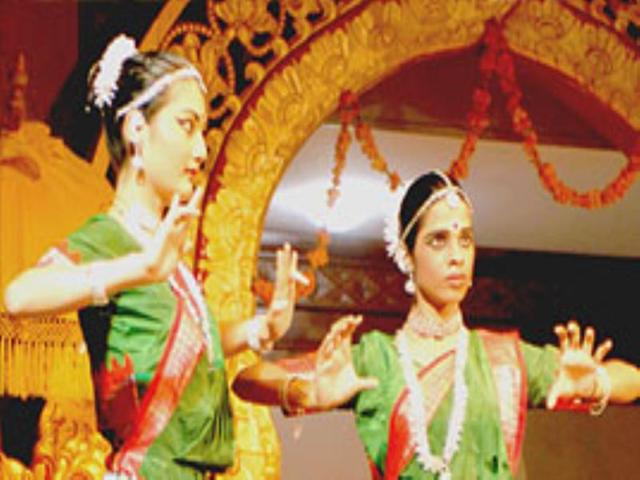 Indian dancers perform during the annual Bali Art Festival in Denpasar, on Bali island.