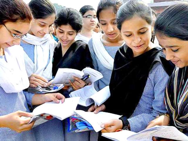 File-photo-of-school-students-discussing-their-exam-question-paper-PTI-photo