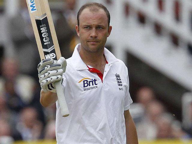 England-s-Jonathan-Trott-acknowledges-the-crowd-after-reaching-50-runs-not-out-against-India-during-Day-1-of-the-first-Test-match-at-Lord-s-Cricket-Ground-in-London