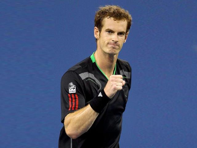 Andy Murray of Great Britain celebrates defeating Feliciano Lopez of Spain during Day Seven of the 2011 US Open at the USTA Billie Jean King National Tennis Center.