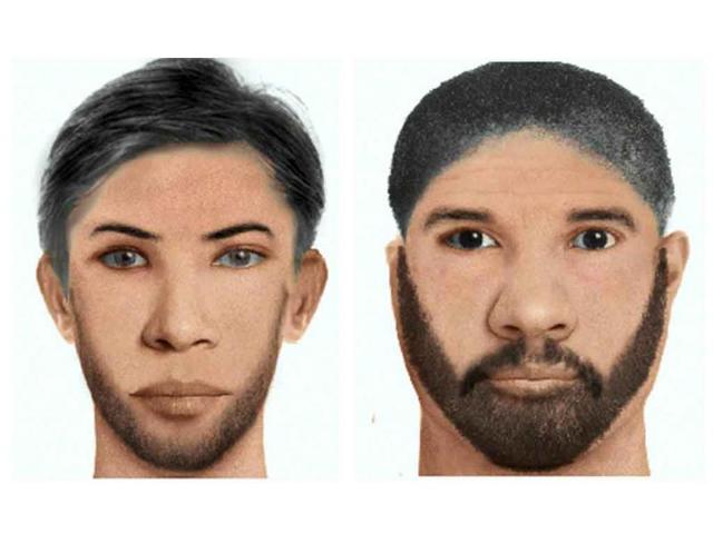 The sketch of the suspects in the Delhi high court blast released by the Delhi Police.