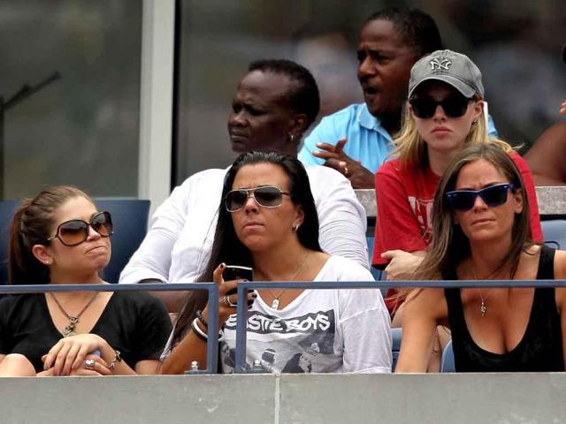 Actress Danielle Fishel (Bottom Left) and Amanda Seyfried (Top Right) attend Day Eight of the 2011 US Open at the USTA Billie Jean King National Tennis Center.