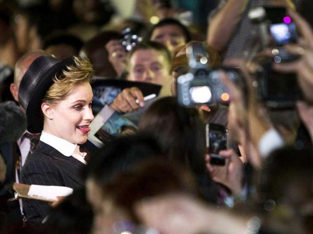 Actress Evan Rachel Wood arrives on the red carpet for the film Ides of March during the 36th Toronto International Film Festival in Toronto. The festival runs from September 8-18.