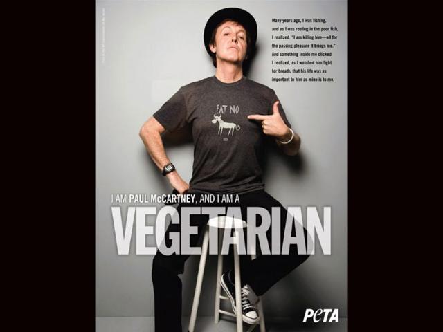 Sir Paul McCartney is a proud vegetarian.