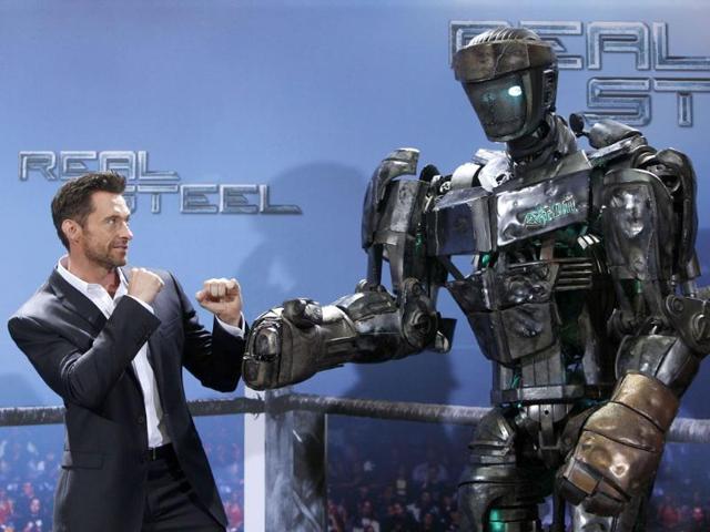Australian actor Hugh Jackman poses during a photocall in Munich to promote his film Real Steel.