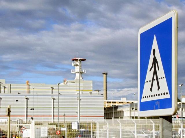 View of the nuclear plant in Marcoule near Nimes where there is a risk of a radioactive leak after an explosion in an oven.
