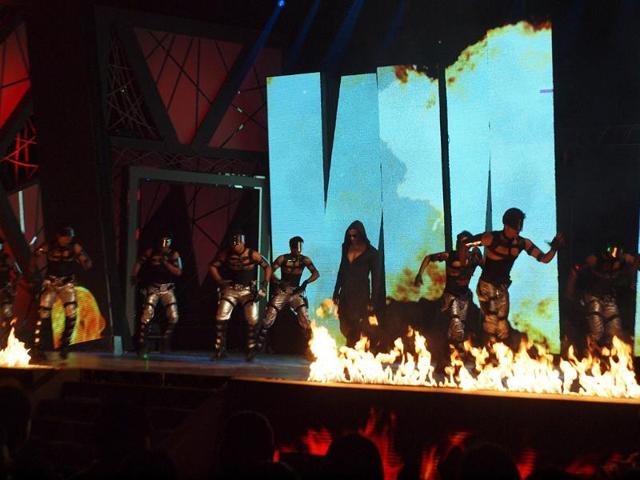 A dance performance during the music launch of RA.One.