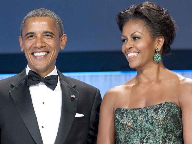 US President Barack Obama and First Lady Michelle Obama attend the Congressional Hispanic Caucus Institute’s 34th Annual Awards Gala at the Washington Convention Center in Washington, DC.