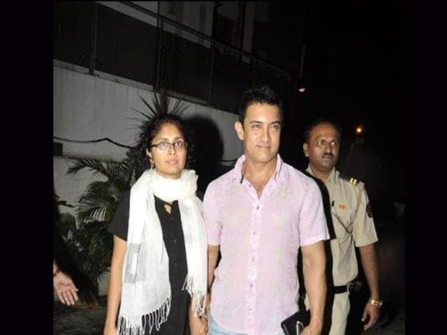 The party would be incomplete without Imran's Mama-Mami (Aamir Khan-Kiran Rao).