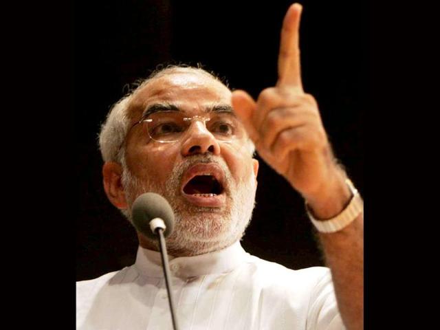 Gujarat chief minister Narendra Modi.