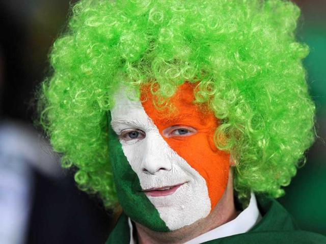 An Irish fan attends the 2011 Rugby World Cup pool C match Australia vs Ireland at Eden Park in Auckland.